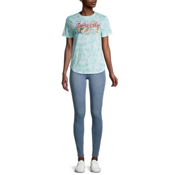 Disney Aristocats Multi Mint Blot Juniors' Graphic T-Shirt Size XS - Picture 3 of 10